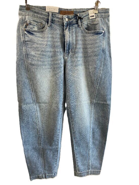 Judy Blue Denim - 14W Judy Blue Hi Waist Side Panel Barrel Leg Jeans, NWT